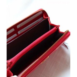Replica Gucci GG Marmont Matelasse Leather Zip-Around Wallet 443123 Red