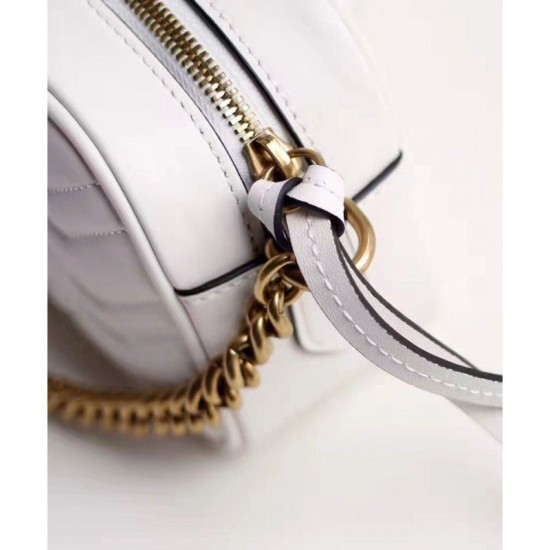 Replica Gucci GG Marmont Matelasse Mini Bag 448065 White Replica Gucci GG Marmont Matelasse Mini Bag 448065 White