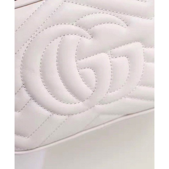 Replica Gucci GG Marmont Matelasse Mini Bag 448065 White Replica Gucci GG Marmont Matelasse Mini Bag 448065 White