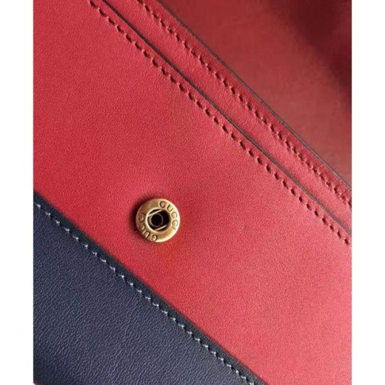 Replica Gucci Margaret Queen leather wallet 476064 Dark Blue Fake Gucci Margaret Queen leather wallet 476064 Dark Blue Replica