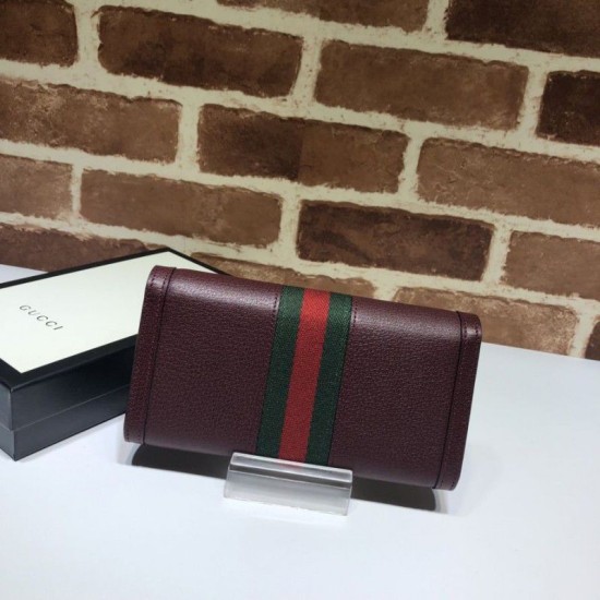 Fake Gucci Ophidia Continental Wallet 523153 Claret Replica Replica Gucci Ophidia Continental Wallet 523153 Claret