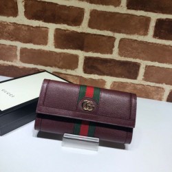Replica Gucci Ophidia Continental Wallet 523153 Claret