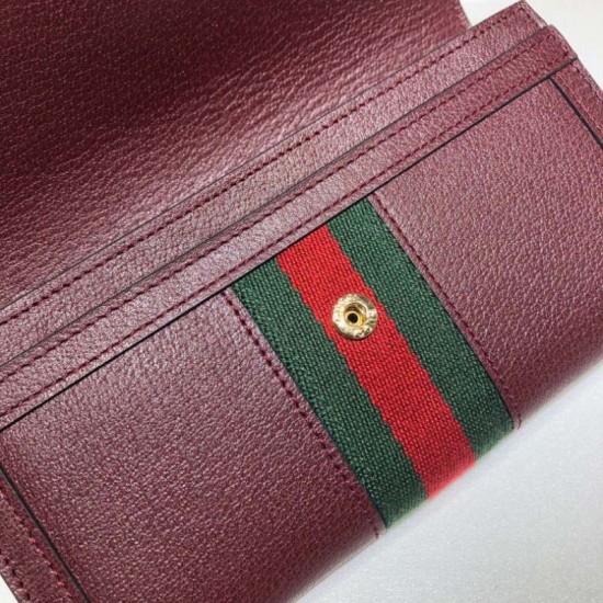 Fake Gucci Ophidia Continental Wallet 523153 Claret Replica Replica Gucci Ophidia Continental Wallet 523153 Claret
