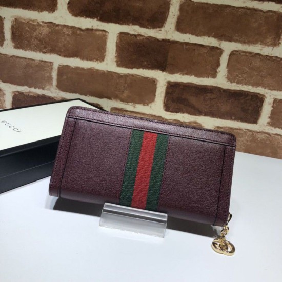 Fake Gucci Ophidia Zip Around Wallet 523154 Red Replica Replica Gucci Ophidia Zip Around Wallet 523154 Red