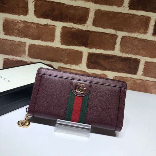 Fake Gucci Ophidia Zip Around Wallet 523154 Red Replica Replica Gucci Ophidia Zip Around Wallet 523154 Red