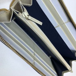 Fake Gucci Ophidia Zip Around Wallet 523154 White Replica