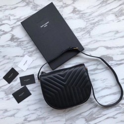 Fake YSL Saint Laurent Joan Satchel In Y Quilted Leather Black Replica