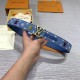 Fake Louis Vuitton New Wave 35mm Belt Monogram Denim M0146U Replica