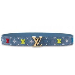 Fake Louis Vuitton New Wave 35mm Belt Monogram Denim M0146U Replica