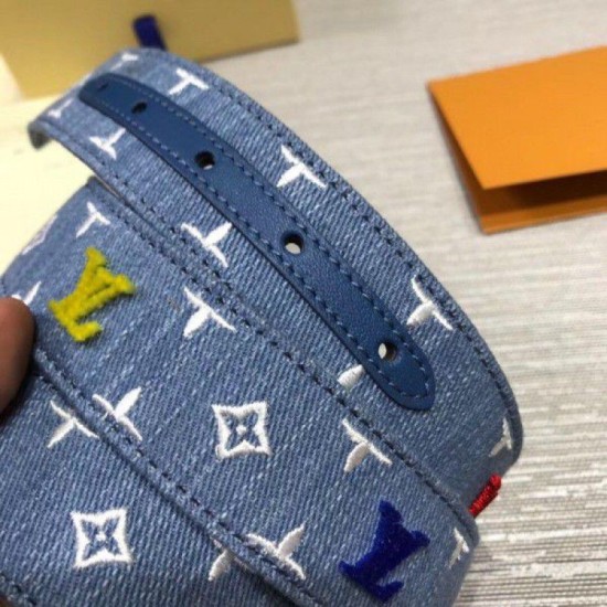 Fake Louis Vuitton New Wave 35mm Belt Monogram Denim M0146U Replica