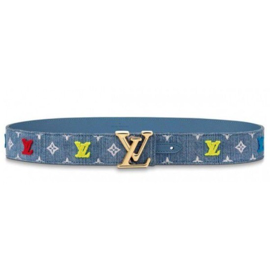Fake Louis Vuitton New Wave 35mm Belt Monogram Denim M0146U Replica
