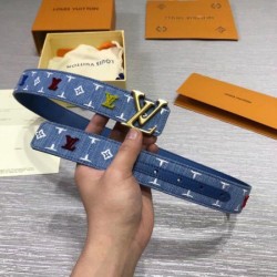 Fake Louis Vuitton New Wave 35mm Belt Monogram Denim M0146U Replica