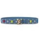 Fake Louis Vuitton New Wave 35mm Belt Monogram Denim M0146U Replica