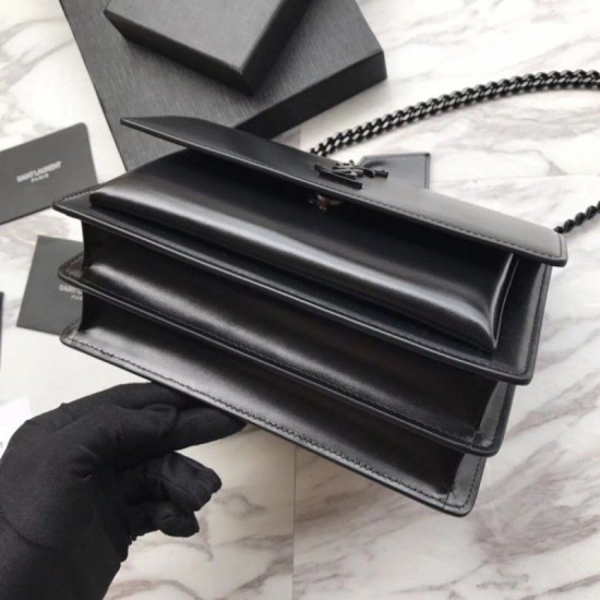 Replica YSL Saint Laurent Medium Sunset Bag Smooth Leather Black Hardware Replica YSL Saint Laurent Medium Sunset Bag Smooth Leather Black Hardware