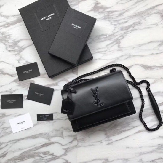 Replica YSL Saint Laurent Medium Sunset Bag Smooth Leather Black Hardware Replica YSL Saint Laurent Medium Sunset Bag Smooth Leather Black Hardware