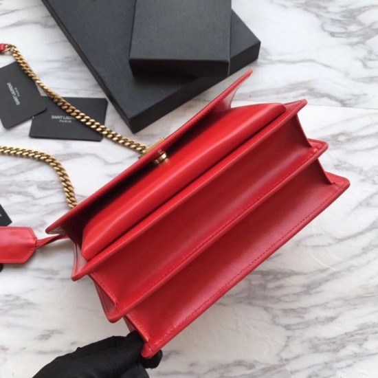 Replica YSL Saint Laurent Medium Sunset Bag Smooth Leather Red Replica YSL Saint Laurent Medium Sunset Bag Smooth Leather Red