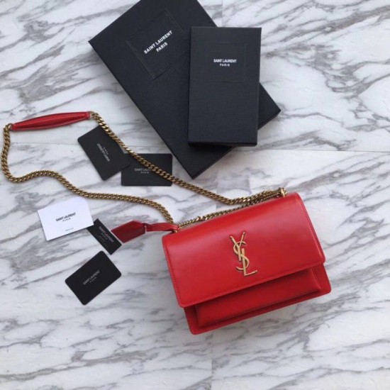 Replica YSL Saint Laurent Medium Sunset Bag Smooth Leather Red Replica YSL Saint Laurent Medium Sunset Bag Smooth Leather Red