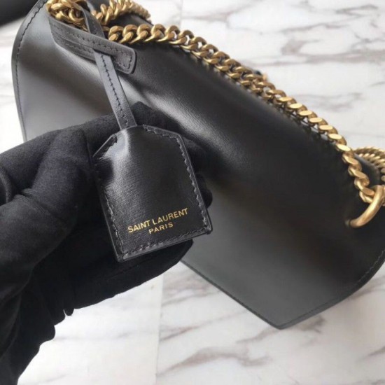 Fake YSL Saint Laurent Medium Sunset Bag Smooth Leather Black Gold Hardware Replica Replica YSL Saint Laurent Medium Sunset Bag Smooth Leather Black Gold Hardware