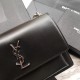 Replica YSL Saint Laurent Medium Sunset Bag Smooth Leather Black Silver Hardware Replica YSL Saint Laurent Medium Sunset Bag Smooth Leather Black Silver Hardware