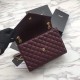 Replica YSL Saint Laurent Envelope Small Bag Grain Embossed Claret Fake YSL Saint Laurent Envelope Small Bag Grain Embossed Claret Replica