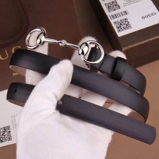 Replica Gucci Leather Skinny Belts With Horsebit Buckle 282349 AIY0N 9014