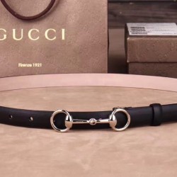 Replica Gucci Leather Skinny Belts With Horsebit Buckle 282349 AIY0N 9014