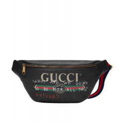 Fake Gucci Coco Capitan logo belt bag 493869 Black Replica