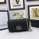 Fake Gucci GG Marmont matelasse Leather Super Mini Bag 476433 Black Replica Replica Gucci GG Marmont matelasse Leather Super Mini Bag 476433 Black