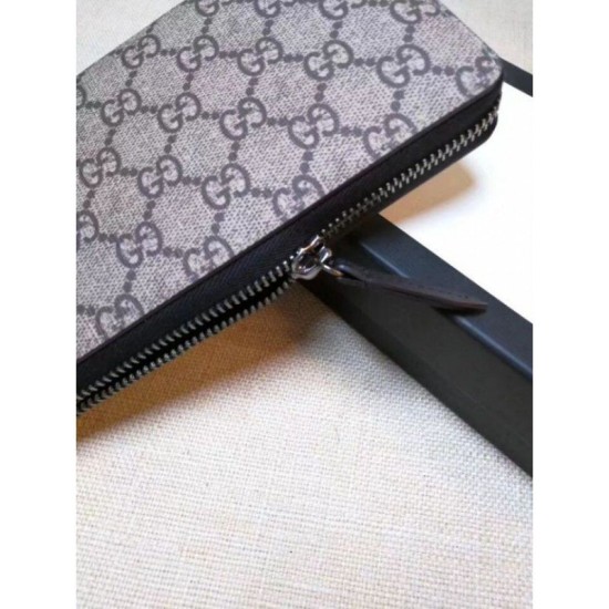 Replica Gucci Bee Print GG Supreme Zip Around Wallet 451273