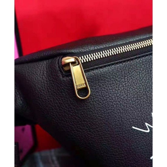 Replica Gucci Coco Capitan logo belt bag 493869 Black Fake Gucci Coco Capitan logo belt bag 493869 Black Replica
