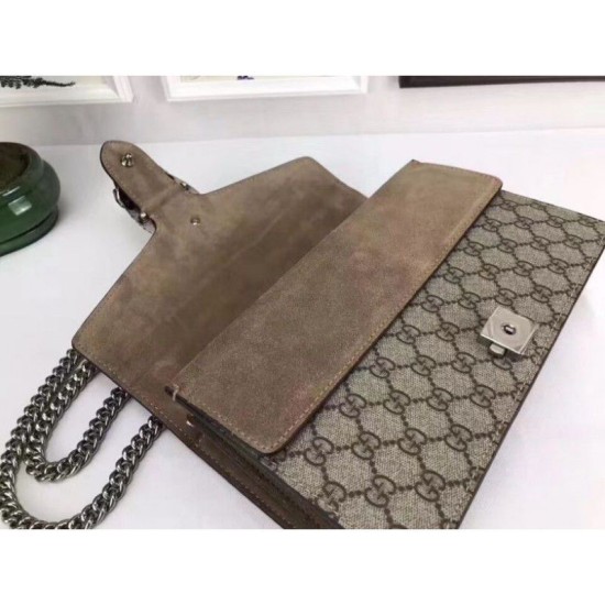 Fake Gucci Dionysus GG Supreme shoulder bag 400249 Khaki Replica Replica Gucci Dionysus GG Supreme shoulder bag 400249 Khaki