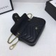 Fake Gucci GG Marmont matelasse Leather Super Mini Bag 476433 Black Replica Replica Gucci GG Marmont matelasse Leather Super Mini Bag 476433 Black