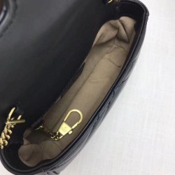 Replica Gucci GG Marmont matelasse Leather Super Mini Bag 476433 Black