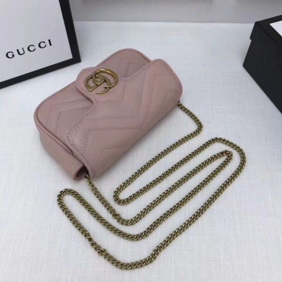 Replica Gucci GG Marmont matelasse Leather Super Mini Bag 476433 Pink Fake Gucci GG Marmont matelasse Leather Super Mini Bag 476433 Pink Replica