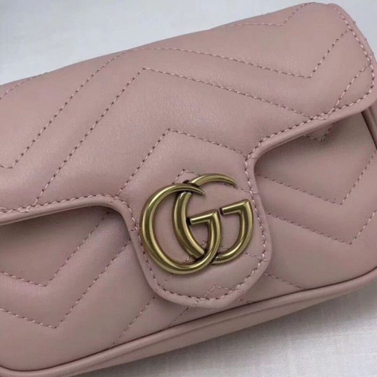 Replica Gucci GG Marmont matelasse Leather Super Mini Bag 476433 Pink Fake Gucci GG Marmont matelasse Leather Super Mini Bag 476433 Pink Replica