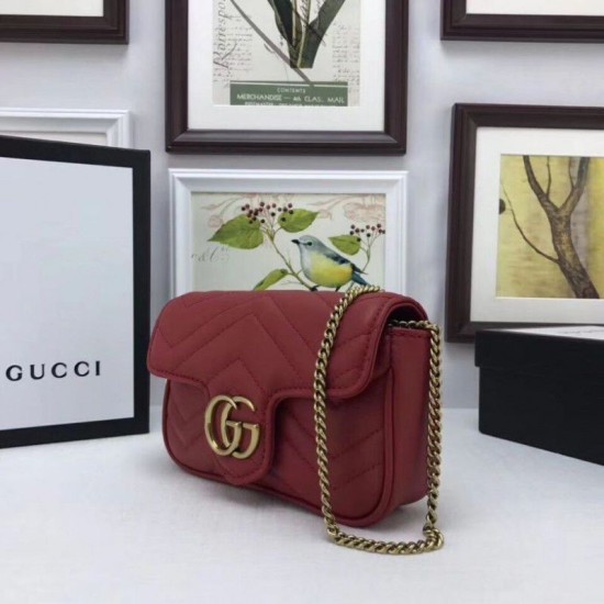Replica Gucci GG Marmont matelasse Leather Super Mini Bag 476433 Red Fake Gucci GG Marmont matelasse Leather Super Mini Bag 476433 Red Replica