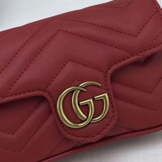 Replica Gucci GG Marmont matelasse Leather Super Mini Bag 476433 Red Fake Gucci GG Marmont matelasse Leather Super Mini Bag 476433 Red Replica