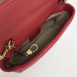 Fake Gucci GG Marmont matelasse Leather Super Mini Bag 476433 Red Replica