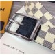 Replica Louis Vuitton M0040Q Reverso 40mm Reversible Mens Belt Damier Azur And Damier Graphite Canvas Buckle