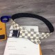 Replica Louis Vuitton M0040Q Reverso 40mm Reversible Mens Belt Damier Azur And Damier Graphite Canvas Buckle