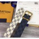 Fake Louis Vuitton M0040Q Reverso 40mm Reversible Mens Belt Damier Azur And Damier Graphite Canvas Gold Buckle Replica