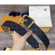 Fake Louis Vuitton M0040Q Reverso 40mm Reversible Mens Belt Damier Azur And Damier Graphite Canvas Gold Buckle Replica
