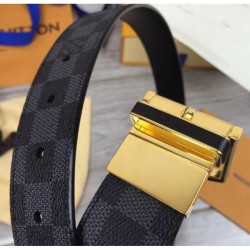 Fake Louis Vuitton M6067S Pont Neuf 35mm Belts Damier Cobalt Canvas Gold Buckle Replica Replica Louis Vuitton M6067S Pont Neuf 35mm Belts Damier Cobalt Canvas Gold Buckle