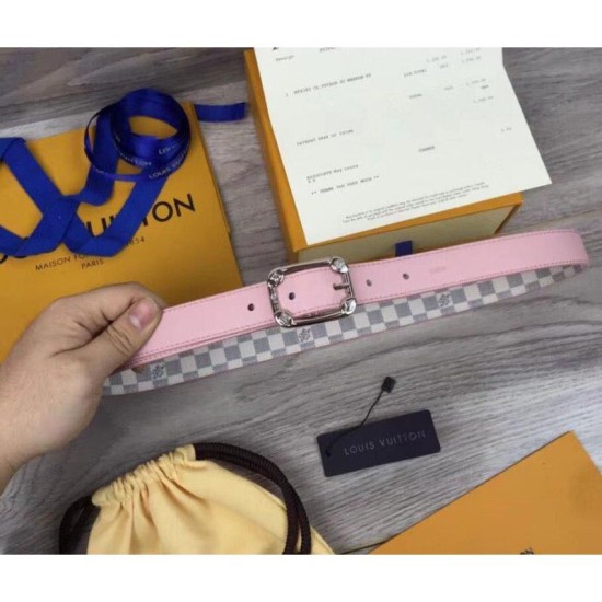Fake Louis Vuitton M9942U Malletier 25MM Damier Azur Womens Belts Buckle Replica