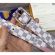 Fake Louis Vuitton M9942U Malletier 25MM Damier Azur Womens Belts Buckle Replica