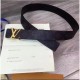 Fake Louis Vuitton Supreme x Monogram Belt Gold Buckle Black Replica
