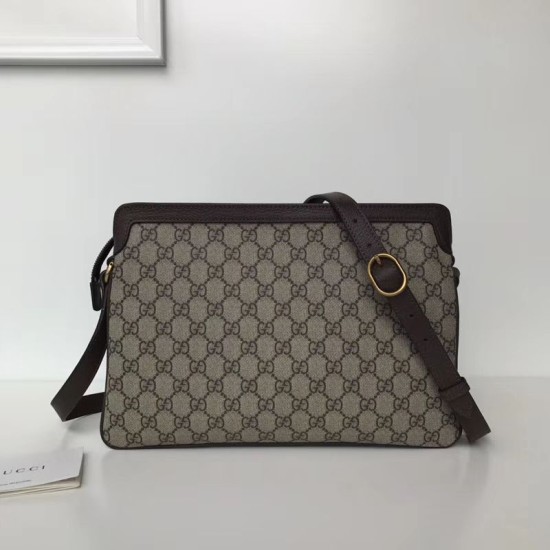 Fake Gucci GG Supreme Medium Shoulder Bag 523354 Brown Replica Replica Gucci GG Supreme Medium Shoulder Bag 523354 Brown
