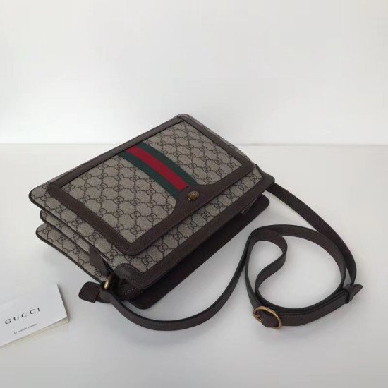 Fake Gucci GG Supreme Medium Shoulder Bag 523354 Brown Replica Replica Gucci GG Supreme Medium Shoulder Bag 523354 Brown