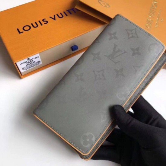 Replica Louis Vuitton Brazza Wallet Monogram Titanium M63236