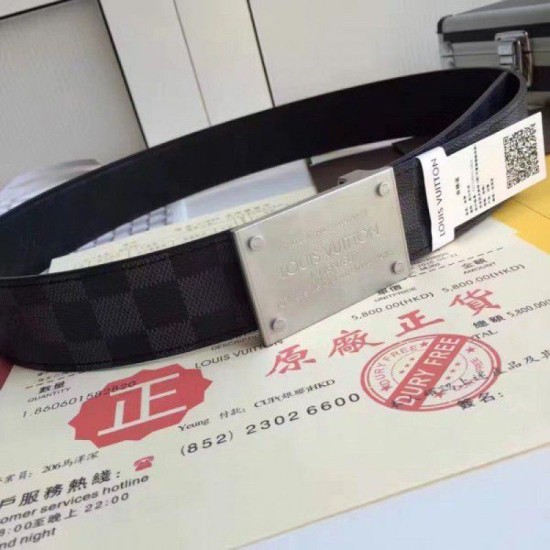 Replica Louis Vuitton Neo Inventeur Reversible 40MM Belt Graphite M9234Q
